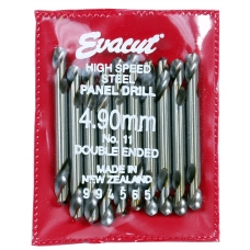 EVACUT High Speed Steel Stub Drills - 4.90mm